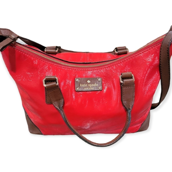 kate spade Handbags - Kate Spade Red and Brown Leather Purse